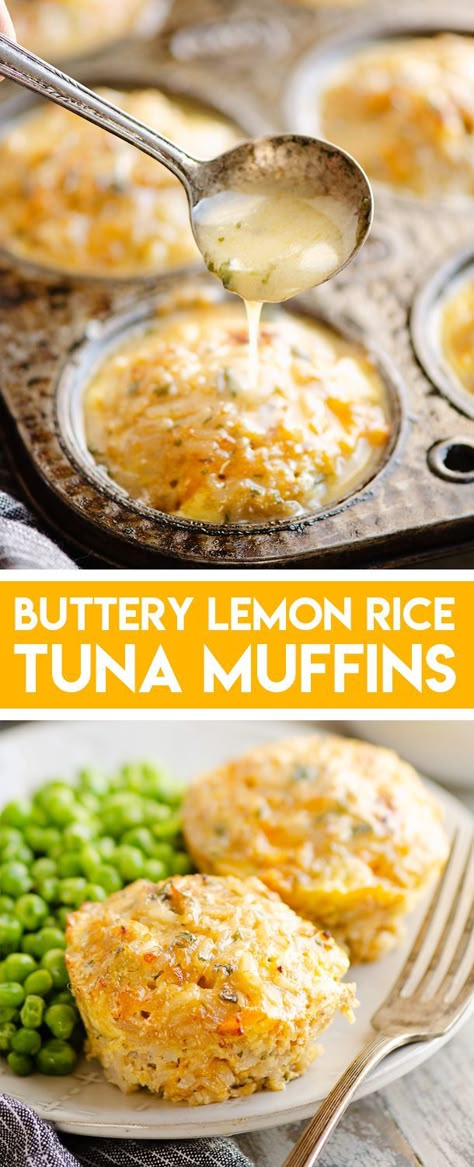 Tuna Rice Muffins, Dinner Recipes Mushrooms, Rice Muffins Recipe, Tuna Muffins, Dinner Recipes 30 Minutes, Rice Muffins, Tuna And Rice, Recipes Mushrooms, Healthy Tuna Recipes