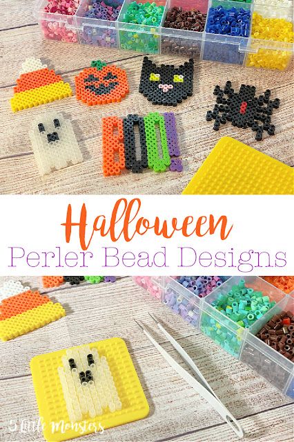 Perler Bead Candy Corn, Fall Fuse Bead Patterns, Spider Perler Bead Patterns, Perler Bead Printable Patterns, Boo Perler Beads, Perler Bead Halloween Patterns, Perler Bead Ghost, Ghost Perler Beads, Fall Perler Bead Patterns