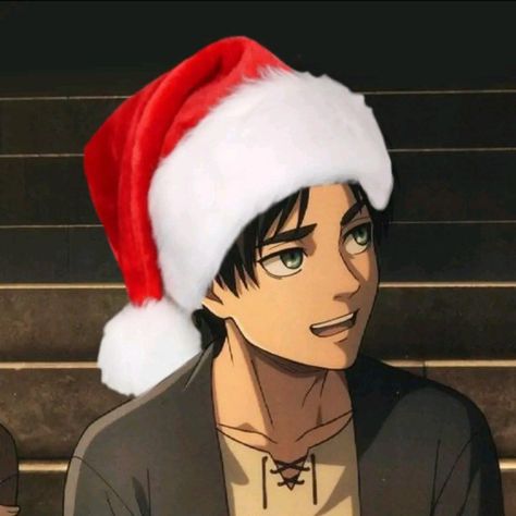 Attack On Titan Christmas Pfp, Aot Christmas Pfp, Aot Titans, Christmas Pfp, Anime Christmas, Eren And Mikasa, Attack On Titan Fanart, Christmas Icons, Eren Jaeger