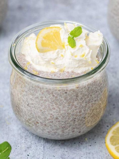 Lemon Chia Seed Pudding- Keto Chia Pudding Chia Seed Pudding Keto, Lemon Chia Seed Pudding, Chia Pudding Keto, Lemon Chia Pudding, Breakfast Salads, Keto Chia Pudding, Chocolate Chia Seed Pudding, Avocado Chocolate Pudding, Chocolate Chia Pudding