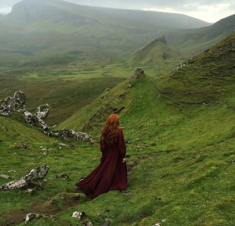 My heart's true home, in my blood, my bones, where dwells my Soul, home of my kin... land of my Ancestors...Scotland. Morgana Le Fay, Fantasy Magic, Scottish Highlands, Fantasy World, Outlander, Places To See, Red Dress, Places To Go, Scotland