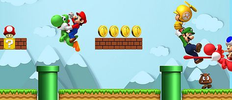 Pintura de parede de movimento Super Mario Mario Quotes, Mario Background, Mario Y Luigi, Mario E Luigi, Mario Bros., Frame Background, Game Background, Graphic Design Background Templates, Paint Background