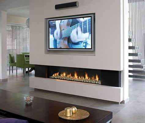 Wall Units With Fireplace, Installing A Fireplace, Tv Above Fireplace, Modern Fireplaces, Fireplace Entertainment Center, Linear Fireplace, Fireplace Tv Wall, Living Room Arrangements, Decor Ikea