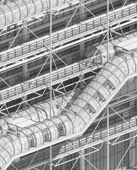 Fantastic line drawing by @julien.skp part of a 3 part collection. ⠀ ...⠀ 2/3⠀ Le Centre Pompidou⠀ ...⠀ If you would like to be featured on… Axonometric Architecture, Top Architects, Centre Pompidou, Architecture Illustration, Now Open, House Layouts, Design Graphique, Work Experience, Modern Architecture