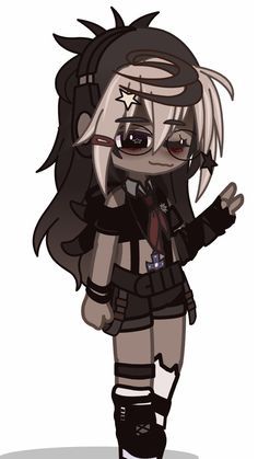 Gacha Club OC / Credits to owner- @Xlov..5ky ~✧ Gacha Brown Hair, Aesthetic Gacha Oc Ideas, Gacha Club Outfit Ideas Aesthetic, Gacha Club Outfit Ideas Female, Gacha Oc Hair Ideas, Creepypasta Girls, Gacha Club Oc, Funny Photoshop, Art Outfits