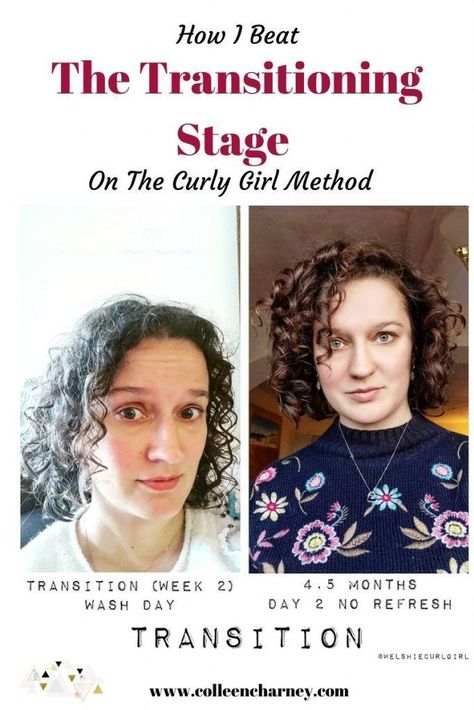 How I Beat The Transitioning Stage On The Curly Girl Method | Colleen Charney Curly Hair Transition, Damaged Curly Hair Repair, Diy Curly Hair Products, Curly Hair Repair, Naturally Curly Hair Tips, Easy Curly Hair Styles, Curly Girl Method Products, Diy Curly Hair, Take Care Of Curly Hair