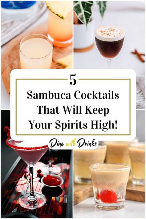 Sambuca Recipes, Sambuca Cocktails, Sambuca Drinks, Cachaca Cocktails, Unique Cocktail Recipes, Amazing Drinks, New Drink, Shakes Drinks, Hot Toddy