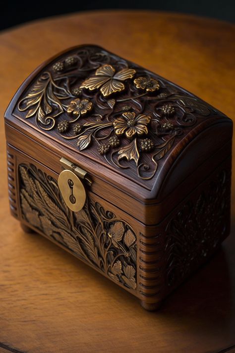 Wood Box Carving, Jwellary Boxes Wooden, Intricate Woodwork, Wood Jewelry Diy, Wooden Box Designs, Antique Wooden Boxes, Old Wooden Boxes, Beautiful Wooden Boxes, Fancy Boxes