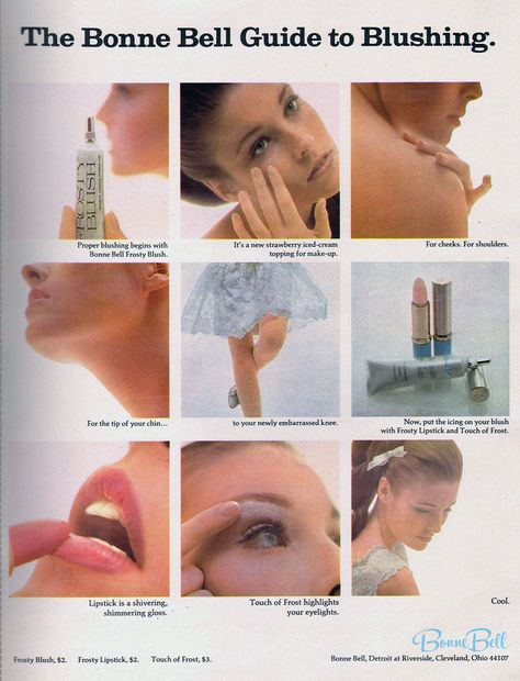 60s Beauty Ads, 70s Beauty Ads, Advertising Major Aesthetic, 60s Commercials, Vintage Beauty Ads, Decade Makeup, Late 60s Fashion, Bonne Bell, Vintage Makeup Ads