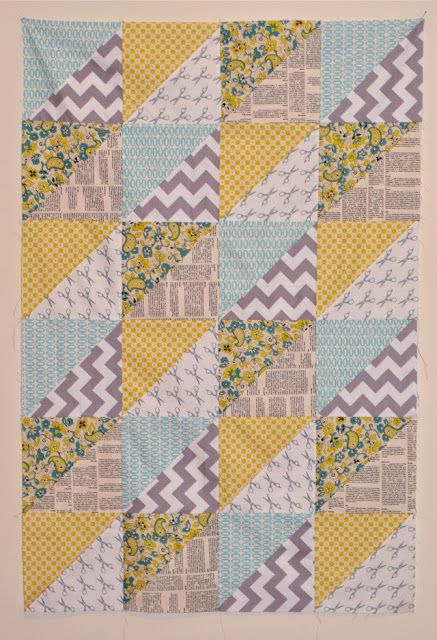 Great HST tutorial for eight squares attained rom a fat quarter Free Baby Quilt Patterns, Fat Quarter Quilt Pattern, Triangle Quilt Pattern, Baby Quilt Tutorials, Modern Baby Quilt, Baby Quilt Pattern, Half Square Triangle Quilts, Fat Quarter Quilt, Baby Quilt Patterns