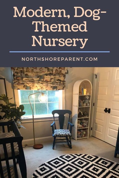 This modern, dog-themed nursery is sure to inspire you! #nursery #decorating #inspiration Dog Nursery Theme, Dog Baby Shower, Dog Nursery, Long Dog, Nursery Style, Dog Baby, The Loyal, Themed Nursery, Baby 2