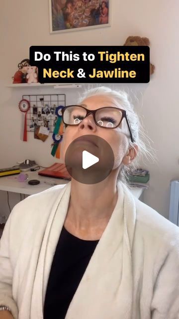 Liz Wadden | Face Yoga Specialist on Instagram: "Want a tighter, more defined neck and jawline?  Try this simple Neck exercise, it works wonders! 🙌  1. Tilt Your Head Back: Look up at the ceiling.  2. Pucker Your Lips: As if you’re trying to kiss the ceiling, pucker your lips.  3. Hold the Position: Feel the stretch in your neck and jawline. Hold for 20 seconds. Repeat 5 times.  4. Repeat: Do this exercise 5-10 times daily for best results.  This SIMPLE neck stretch….  *Tightens the Skin, reducing sagging and creating a more youthful appearance.  *Improves Muscle Tone, which can lead to a more sculpted look.  *Boosts Circulation, by increasing blood flow to the area, bringing essential nutrients and oxygen that promote skin health and radiance.  Comment “NECK” for my Tone Your Turkey Tech Turkey Neck Exercises, Neck Exercise, Facial Exercise, Stretch Exercise, Neck Tightening, Tech Neck, Turkey Neck, Face Yoga Facial Exercises, Neck Exercises