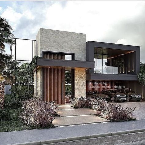 Modern Exterior House, Facade Architecture Design, Luxury Modern Homes, Casa Country, House Facades, House Facade, Modern House Facades, Modern Exterior House Designs, House Outside Design