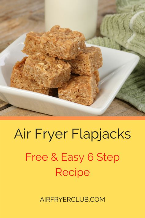 Air Fryer Flapjack, Banana Flapjack, Flapjacks Recipe, Easy Flapjacks, Air Fryer Cake Recipes, Flapjack Recipe, Easy To Make Breakfast, Recipe Breakfast, Breakfast Healthy