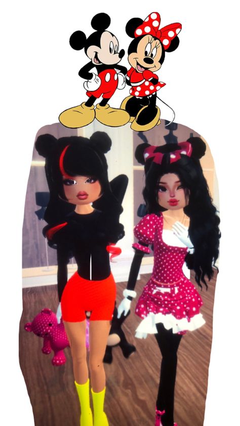 MICKY AND MINNIE MOUSE Fitted Playful Minnie Mouse Set, Fitted Minnie Mouse Disney Dress, Princess Minnie Mouse Dress-up Dress, Playful Minnie Mouse Summer Dress, Playful Minnie Mouse Dress-up Dress, Outfit Idea, Minnie Mouse, Dress To Impress, Quick Saves