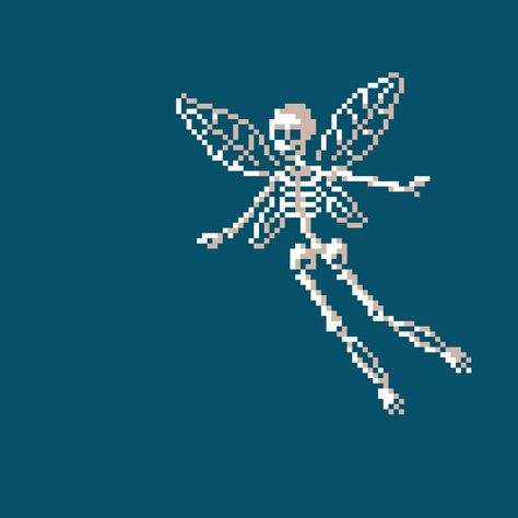 Fairy Pixel Art, Skeleton Fairy, Stitch Fiddle, Pattern Aesthetic, Cross Stitch Pattern Maker, Art Pixel, Pattern Maker, Pixel Art Pattern, Crochet Knitting