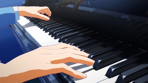 Anime Aesthetic Gif, Playing The Piano, The Ancient Magus Bride, Pixel Animation, Your Lie In April, Anime Gifs, Playing Piano, Animation Reference, Old Anime