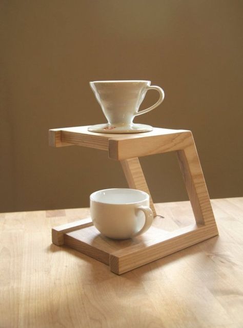 5 Luxurious Stands for Pour Over Coffee (Plus Some Pour Over Basics) — Coffee Gear | The Kitchn Unique Coffee Maker, Drip Coffee Stand, Coffee Toy, Into The Wood, Coffee Stands, Gourmet Coffee, Wood Plans, Pour Over Coffee, Diy Coffee