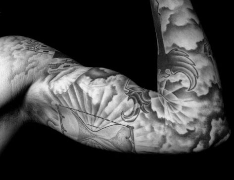 #cloud #tattoo #tattoos #ideas #designs #men #formen #menstattooideas Cloud Tattoos, Inner Elbow Tattoos, Natur Tattoo Arm, Cloud Tattoo Sleeve, Cloud Tattoo Design, Tattoo Sleeve Filler, Sky Tattoos, Tattoo Shading, Tattoo Filler