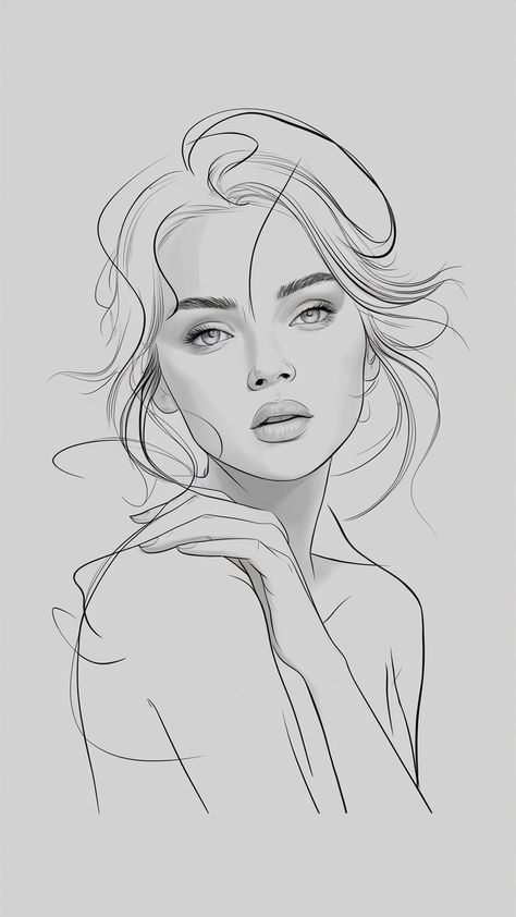 Photo To Line Drawing, Sketch Outline, Beginner Drawing Lessons, 3d Pencil Drawings, Pencil Drawing Images, Pencil Portrait Drawing, Grunge Pictures, Adobe Illustrator Design, Cubist Art