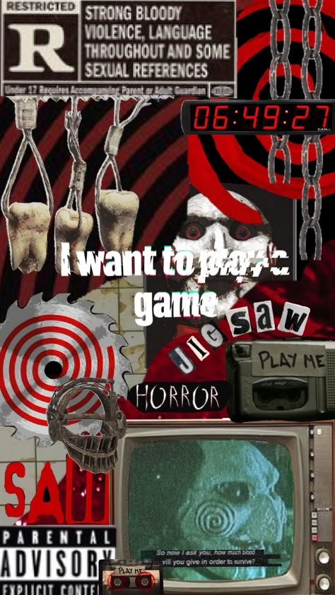 #saw #jigsaw #spiral #red #movies #horror Saw Aesthetic Wallpaper, Saw Wallpaper Iphone, Saw Movie Aesthetic, Jigsaw Wallpaper, Saw Wallpaper, Jigsaw Horror, Jigsaw Movie, Horror Halloween Party, Morgan Core