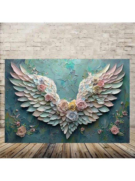 Angel Wings Wooden Framed Canvas Painting Wall Art Prints For Home Decoration, Living Room & Bedroom, Festival Party Decor, The Best Gifts, Ready to HangAngel Wings Wooden Framed Canvas Painting Wall Art Prints For Home Decoration, Living Room & Bedroom, Festival Party Decor, The Best Gifts, Ready To Hang Framed Modern   Canvas Animal,Graphic,Halloween,Fruit&Vegetable Framed Picture   Home Decor, size features are:Bust: ,Length: ,Sleeve Length: Kitchen Interior Decoration, Decoupage On Canvas, Angel Wings Painting, Shabby Chic Decor Bedroom, Bird Wall Decals, Framed Canvas Painting, Cute Diy Room Decor, Type Machine, Epoxy Resin Art