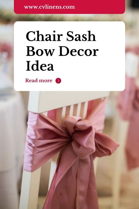 Chair decor made easy and elegant! Learn the art of our Easy Double Wrap Chair Sash Bow Decor Idea in our latest blog. Elevate your event with this chic and versatile DIY solution that adds a touch of glamour to your seating. event decor event decorating ideas party aesthetic party decorations party ideas party decor Chair Sash Ideas Wedding Diy, Chair Sash Ideas Wedding, Chair Sash Ideas, Diy Chair Sashes, Event Decorating Ideas, Decorating Ideas Party, Recruitment Decorations, Sash Ideas, Burlap Chair Sashes