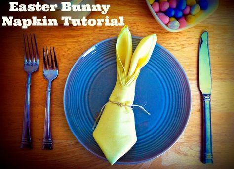 Easter Napkin Folding, Bunny Napkin Fold, Easter Dinner Table, Easter Egg Holder, Easter Nests, Easter Egg Cookies, Easter Sugar Cookies, Easter Napkins, Online Lottery