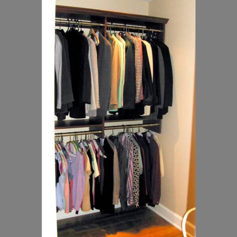 Reach-in Closets Create Storage, Hanging Wardrobe, Double Closet, Walking Closet, Reach In Closet, Closet Rods, Hanging Closet Organizer, Closet Organizing Systems, Mud Room Storage