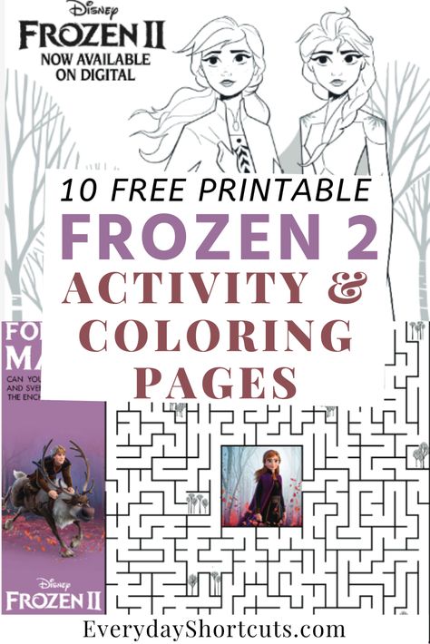 Keep the kids entertained with these FREE Printable Frozen 2 Activity and Coloring Pages consisting of a Memory Card Game, maze, spot the difference, bookmarks and coloring pages. Frozen Activities, Movie At Home, Memory Card Game, Frozen Coloring Pages, Disney Adult, Film Games, Third Birthday Party, Spot The Difference, Disney Tips