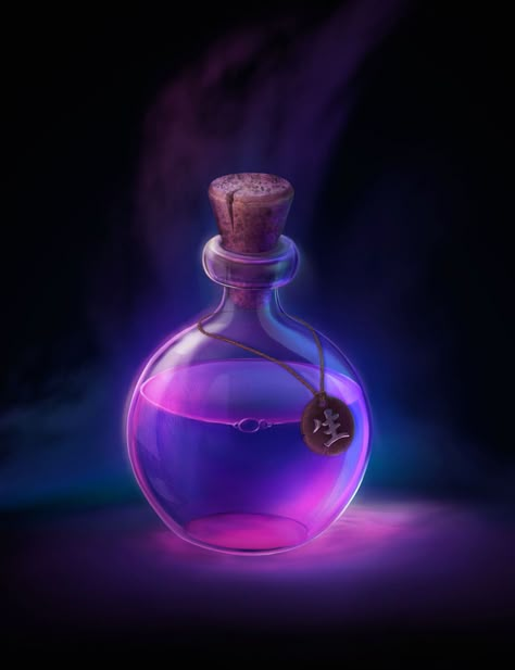 Skull Artwork Illustrations, Purple Potion, Magical Potion, Just Friends Quotes, Elixir Of Life, Episode Backgrounds, Bg Design, Magic Bottles, Magic Potion