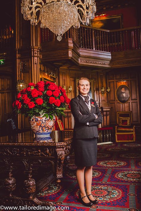 Reception Uniform - Ashford Castle Reception Staff Uniform, Ashford Castle, Hotel Uniform, Staff Uniforms, Work Wear Outfits, Hotel Reception, Corporate Outfits, Work Uniforms, Uniform Design