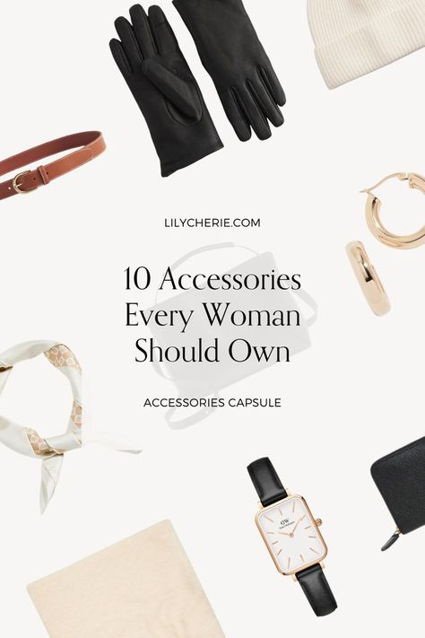 Accessories Capsule, Style Icons Outfits, Capsule Wardrobe Jewelry, Autumn Capsule Wardrobe, Capsule Wardrobe Accessories, Style Icons Inspiration, Chanel Bag Classic, Chic Capsule Wardrobe, Wardrobe Checklist