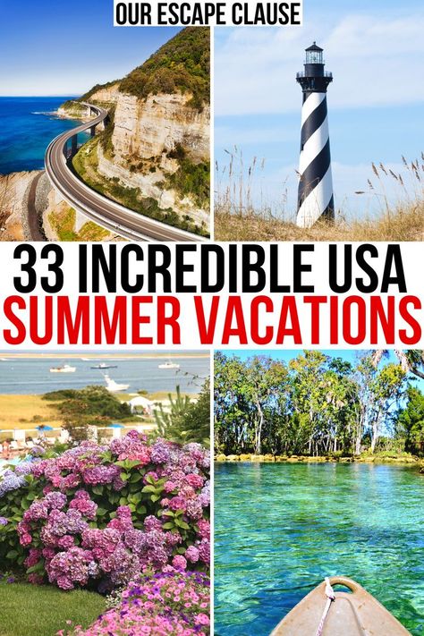 Best Us Vacations, Summer In Usa, Best Summer Vacations, Summer Travel Destinations, Usa Summer, Summer Vacation Ideas, Great American Road Trip, Best Places To Vacation, Vacations In The Us