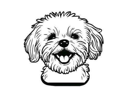 Dog Outline, Maltese, Pumpkin Carving, Small Tattoos, Graffiti, Doodles, Carving, Tattoos, ? Logo