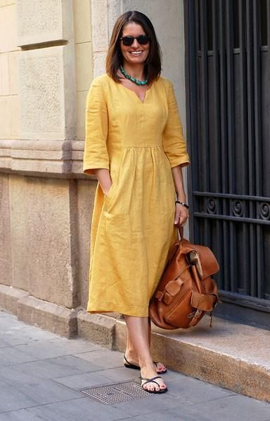 Linen Style Fashion, Women Dresses Casual Summer, Simple Frocks, Sukienki Plus Size, Designer Kurti Patterns, Linen Fashion, Maxi Dress Cotton, Stylish Dress Designs, Fashion Design Clothes