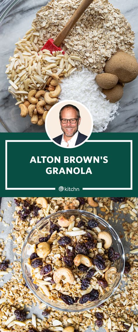 I Tried Alton Brown's Granola Recipe | Kitchn Alton Brown Granola Recipe, Alton Brown Turkey, Easy Granola Recipe, Homemade Granola Healthy, Chocolate Chip Granola Bars, Granola Recipe Healthy, Best Granola, Easy Granola, Granola Recipe Homemade