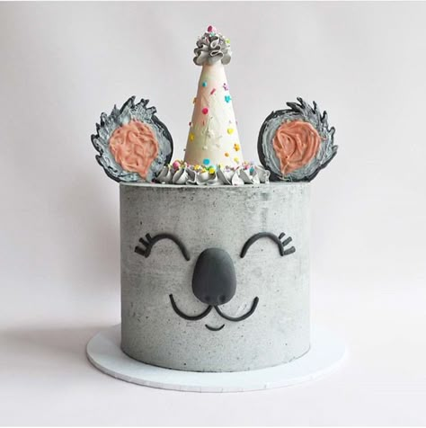 Koala Cake, Koala Party, Koala Birthday, Animal Cakes, Gateaux Cake, Kids Cakes, Kue Ulang Tahun, Birthday Cake Kids, Fancy Cakes