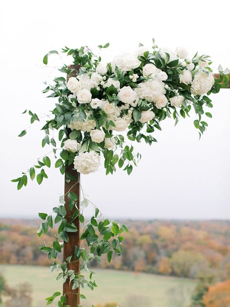 Wedding Arbor With White Flowers, Wedding Ceremony Arch Decor, White And Greenery Arch Flowers, Floral Arch Wedding Outdoor Simple, Wedding Arch White Flowers And Greenery Simple, All White Wedding Arch Flowers, White And Green Arch Flowers, Romantic White Wedding Flowers, Wedding Arch Eucalyptus White Flowers