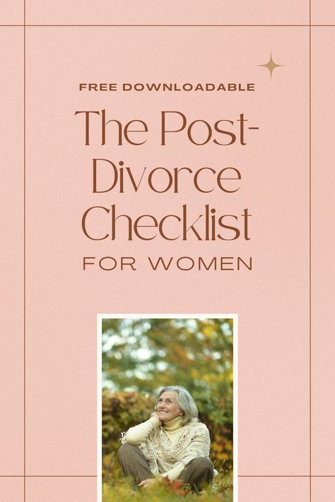 Don't stay stuck after divorce. Grab your checklist and build your next, best chapter Starting Over After Divorce For Women, Post Divorce Checklist, Uncontested Divorce Checklist, Divorce Checklist For Women Printable, Divorce Checklist For Women, Divorce Checklist, Divorce Therapy, Divorce Coaching, Financial Checklist