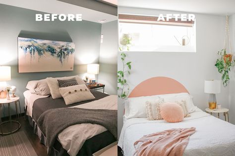 DIY Painted Arch Headboard + Bedroom Tour and Home Decor Hacks #diy #diyhomedecor #diywallart Painted Arch, Arch Headboard, Decor Hacks Diy, Headboard Tutorial, Budget Friendly Home Decor, Modern Boho Home, Bedroom Tour, Headboard Bedroom, How To Make Headboard