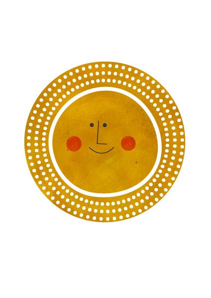 Blanca Gomez. (Use as Exploration of expanding beyond cliche Schema) Sun Art, Sun Moon Stars, Here Comes The Sun, Mellow Yellow, You Are My Sunshine, Moon Stars, Art And Illustration, Makes Me Laugh, Happy Sunday