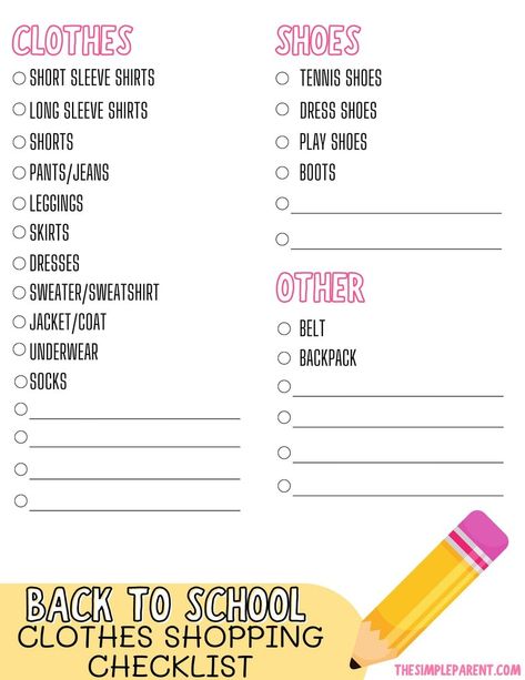 School Clothes Shopping List, Back To School Clothes Shopping, School Clothes Shopping, Walmart Kids, Clothes To Buy, School Shopping List, Shopping List Clothes, Shopping Checklist, Back To School Clothes