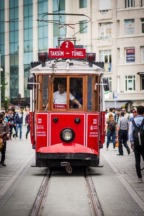 Tram, Taksim Square, City, Taksim, Square, Historical Istanbul Turkey Photography, Istanbul Photography, Istanbul City, Pedestrian Street, Istanbul Travel, Hagia Sophia, Instagrammable Places, Turkey Travel, Istanbul Turkey