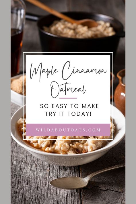 easy recipe for maple cinnamon oatmeal Maple Cinnamon Oatmeal, Oatmeal In A Jar, Pecan Rolls, Homemade Oatmeal, Cinnamon Oatmeal, Oatmeal Recipe, Healthy Benefits, Oatmeal Recipes, Heart And Soul