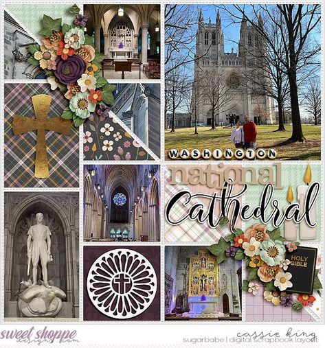 Washington National Cathedral, National Cathedral, Vacation Scrapbook, Page Protectors, Scrapbook Page Layouts, Holy Bible, Digital Scrapbook, Book Pages, Scrapbook Pages