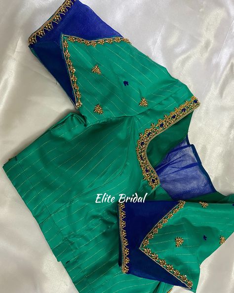 Customised Beautiful Net Work Blouse By Elite Bridal 💚💫 Net Work Blouse, Car Cake Toppers, Car Cake, Blouse Hand Designs, Aari Work, Patch Work, Work Blouse, Hand Designs, Cake Toppers