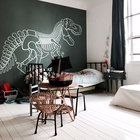 ★ T-REX DINOSAUR KIDS WALL DECALS XXL : 190 x 105 cm (74,8 x 41,4") Choose your color according to our color chart. You can also indicate that you want to reverse the design. All these instructions will be done for free. ⚠ All our wall decals must be applied on perfectly smooth, clean surfaces and satin paints ; matte finishes sticking less well. ★ WHY CHOOSE E-GLUE WALL DECALS for your kids room or nursery ? - all original designs, you cannot find them from any other seller - decals are made wi Kid Room Decor For Boys, Dinosaur Kids Room, Boys Room Wall Decor, Kids Room Wall Murals, Boys Wall Stickers, Wall Stickers For Kids, Dinosaur Wall Decals, Large Wall Decals, Large Wall Murals