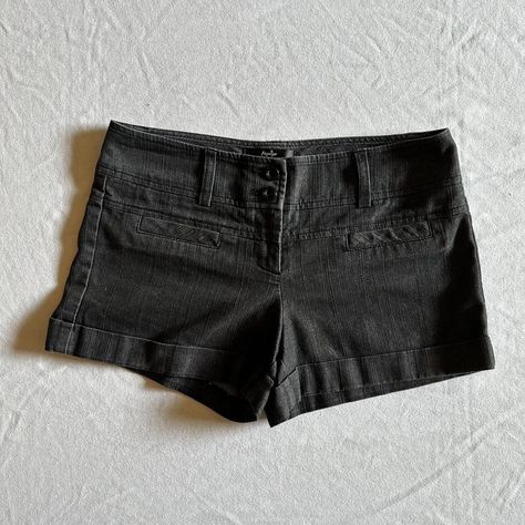 Micro mini dark wash shorts with front and back... - Depop Dark Wash Shorts, Mini Dark, Micro Mini, Hairstyles, Clothes