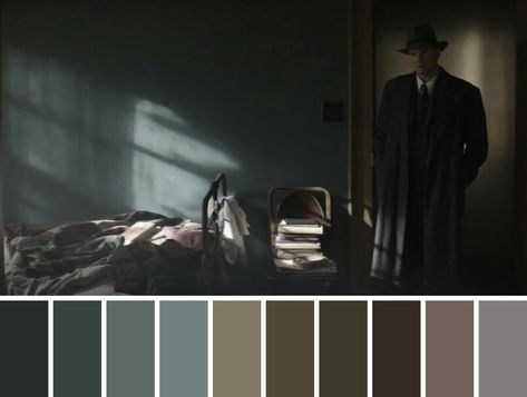 Detective Color Palette, Film Colour Palette, Movie Palette, Detective Movies, Dark Palette, Man House, Movie Color Palette, Color Pantone, Cinema Colours